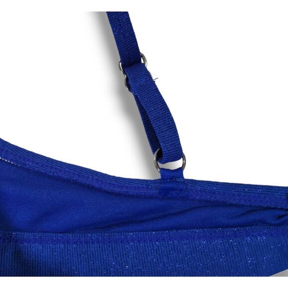 Xhilaration Juniors’ Blue Metallic Bralette Bikini Top – XS, Spandex Blend, New - Picture 5 of 8